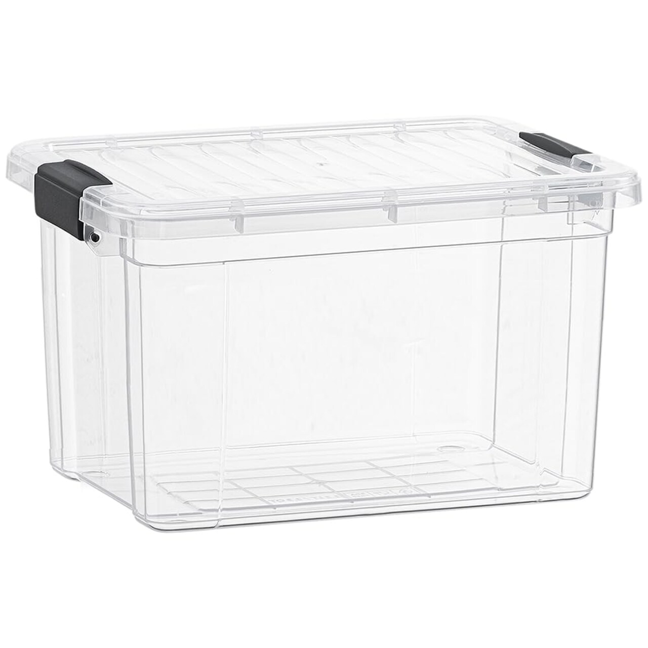 Superio Clear Storage Box with Lid, Plastic Container Bins for Organizing, Stackable Crates, BPA Free, Non Toxic, Odor Free, Organizers for Home, Office, School, and Dorm